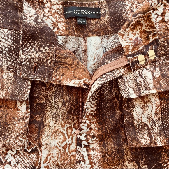 2/$30 Guess x JLO High Waisted Wide Leg Linen Shorts - Picture 3 of 6